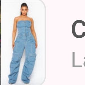 Denim Cargo jumper very cute